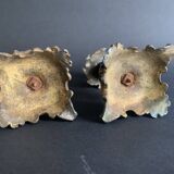 Pair of 19th century Sèvres blue and bronze candlesticks