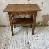 Oak console side table