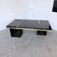 "Rizzo" lacquered and brass coffee-bar table from the 1970s.