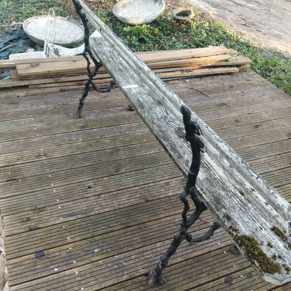 Banc de jardin fonte bois