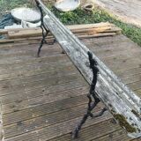 Cast iron and wood garden bench