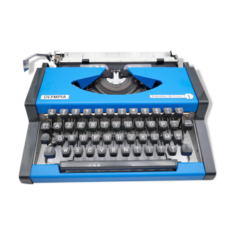 Vintage Blue Luxury Olympia Traveller Typewriter Revised Ribbon New