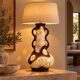 Grand pied de lampe Fat Lava ajouré années 70