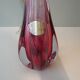 Pink crystal lamp from Val Saint Lambert, Belgium