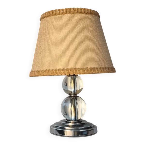 Lampe Art déco style Jacques Adnet, boule en verre