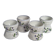 Set of 4 antique porcelain egg cups, Pillivuyt & Cie, circa 1900
