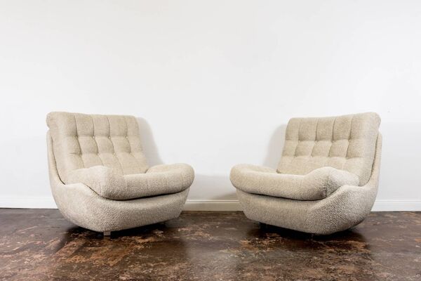 Fauteuils Atlantis, Space Age, ex-Tchécoslovaquie, années 1970, lot de 2