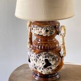 Lamp ceramic fat lava double lighting 70s