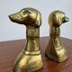 Dog bookends, solid brass, 1970s.