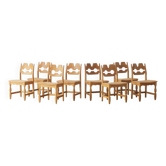 Henning Kjærnulf, lame de rasoir, chaise de salle à manger (ensemble de huit)