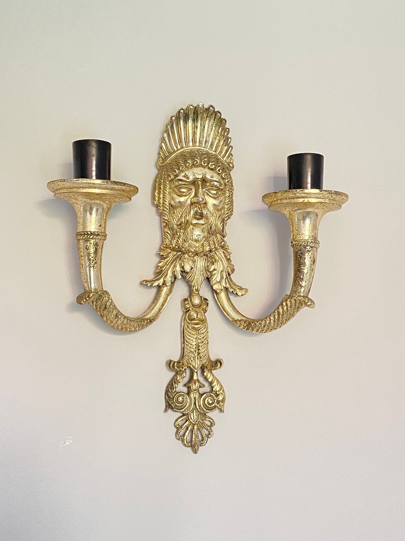 Appliques Mascherone Tragedia Greca en alliage de fonte d’argent