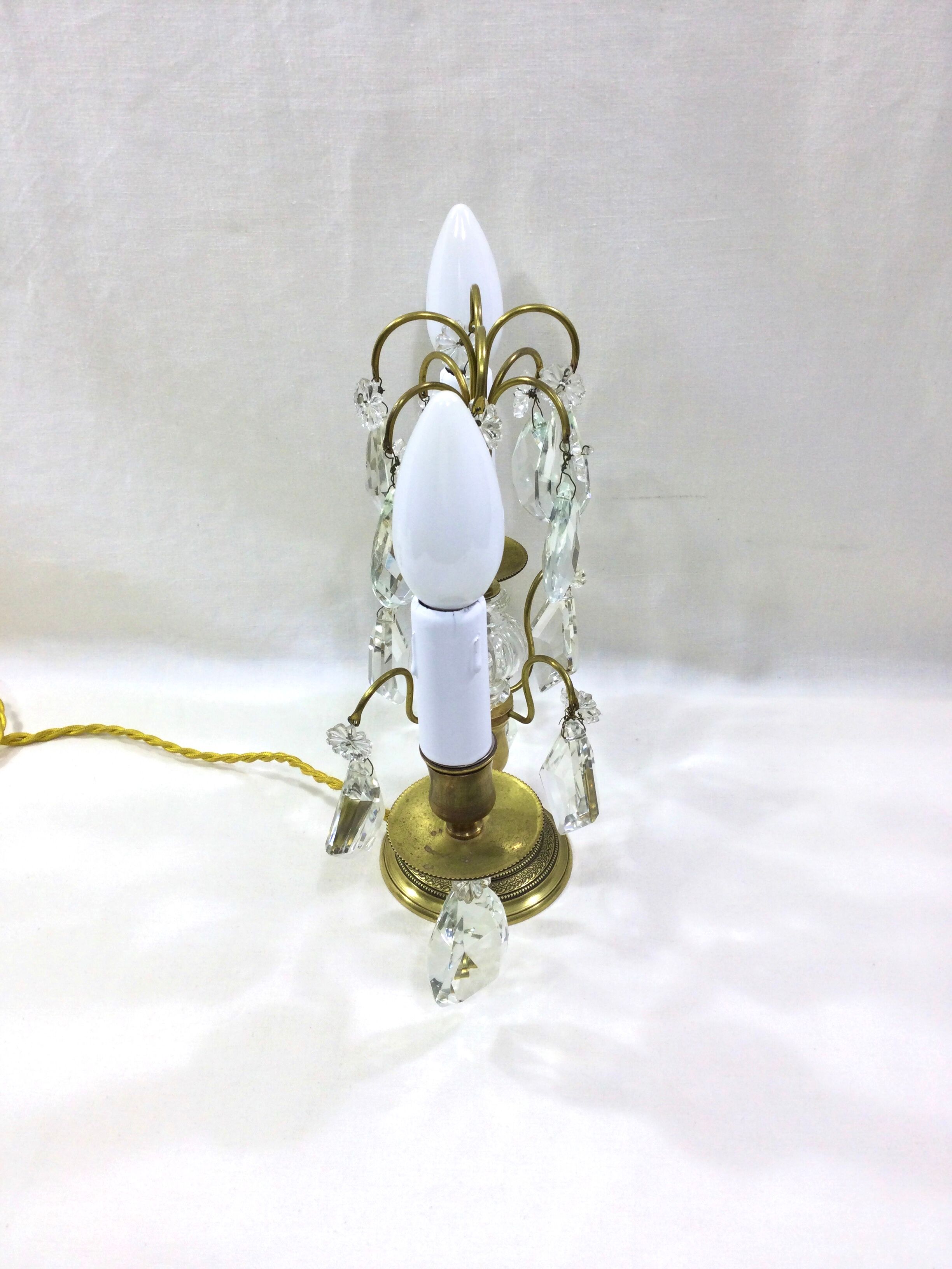 Girandole in bronze and crystal