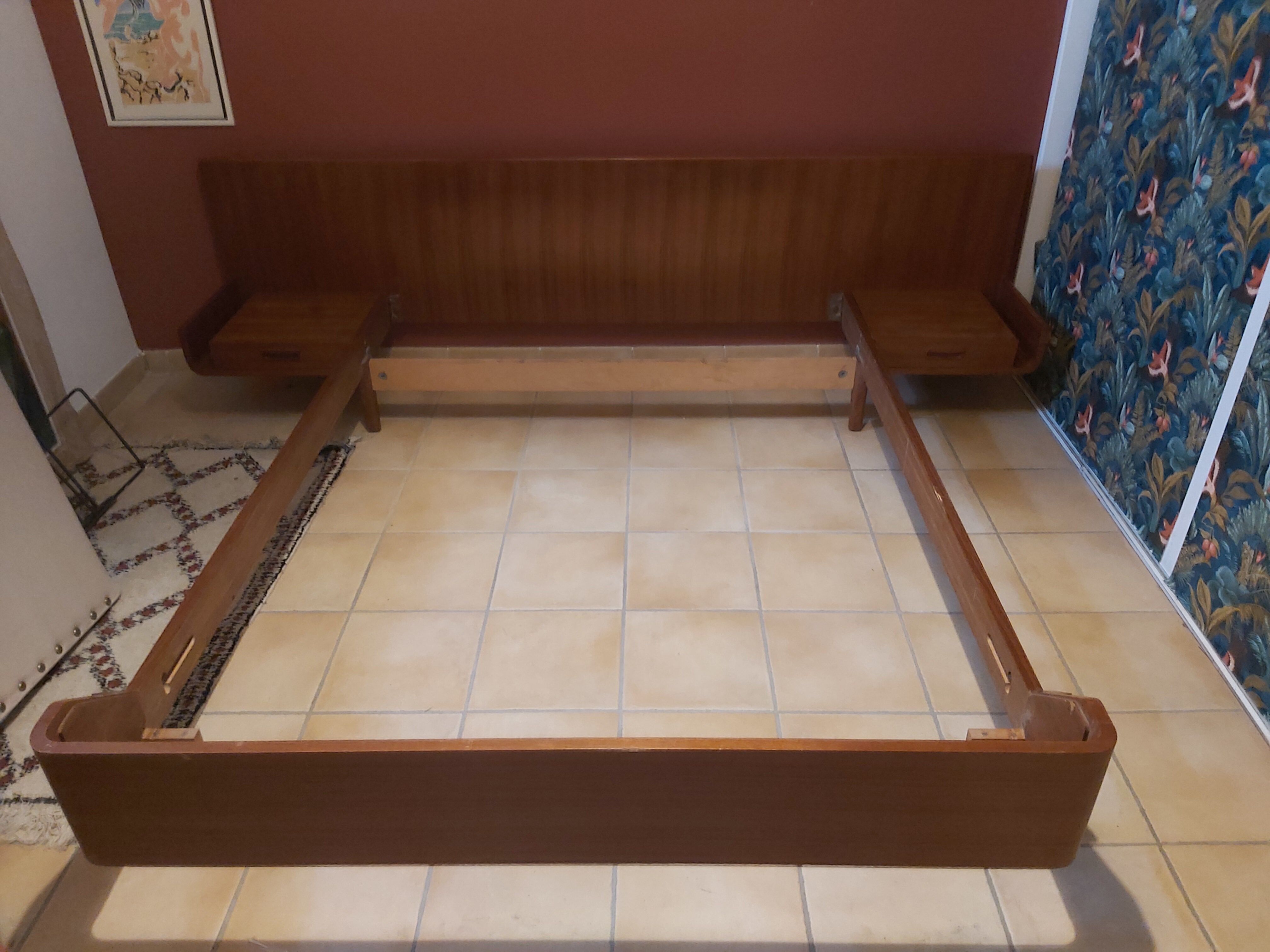 Scandinavian teak bed