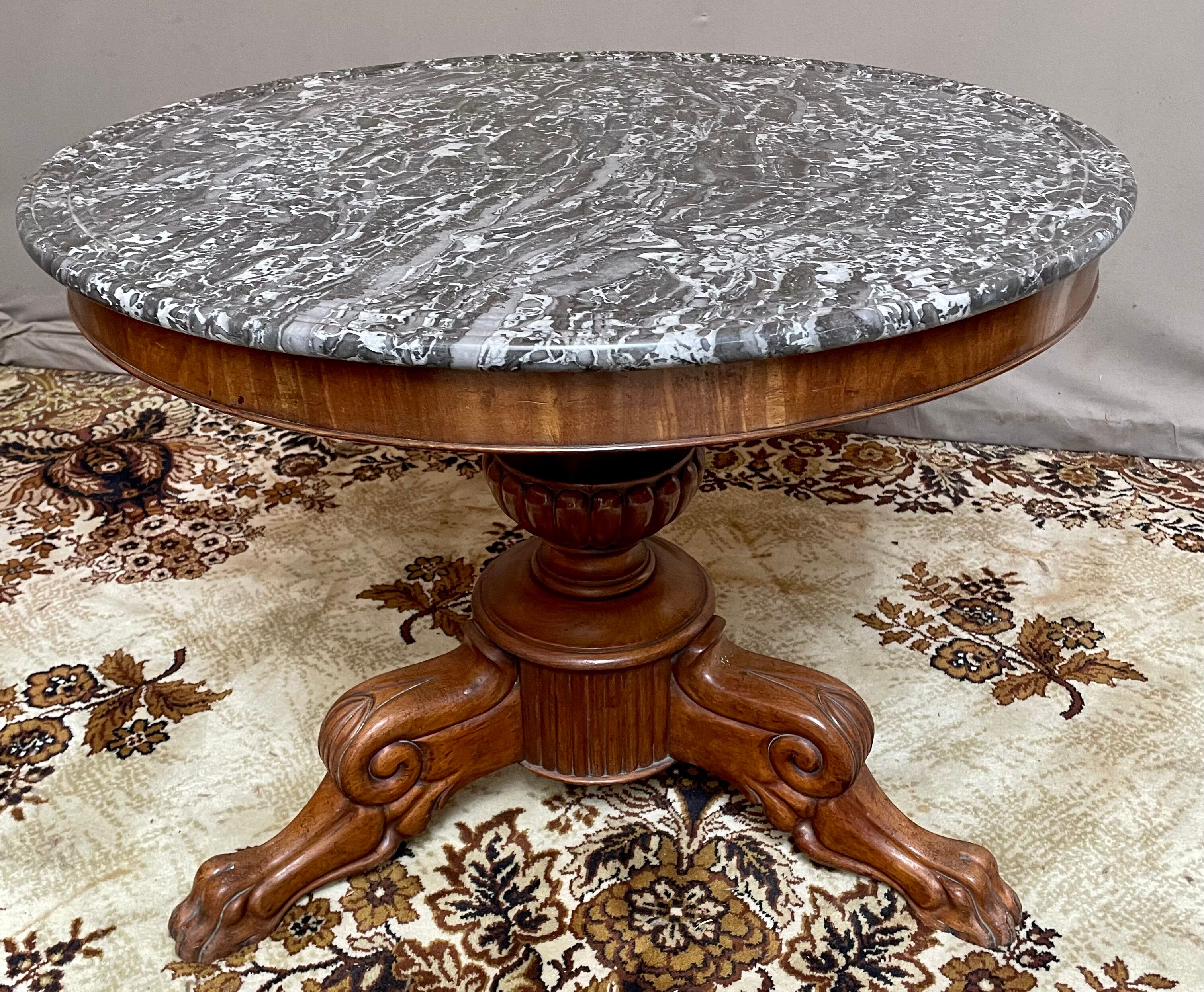Charles x pedestal table in mahogany