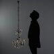 Antique metal and sheet chandelier, Italy, 20th century