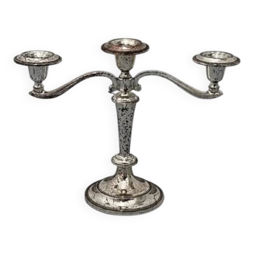 Vintage silver candelabra with three arms