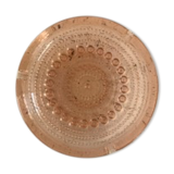 Pink glass ashtray