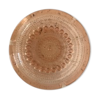 Pink glass ashtray