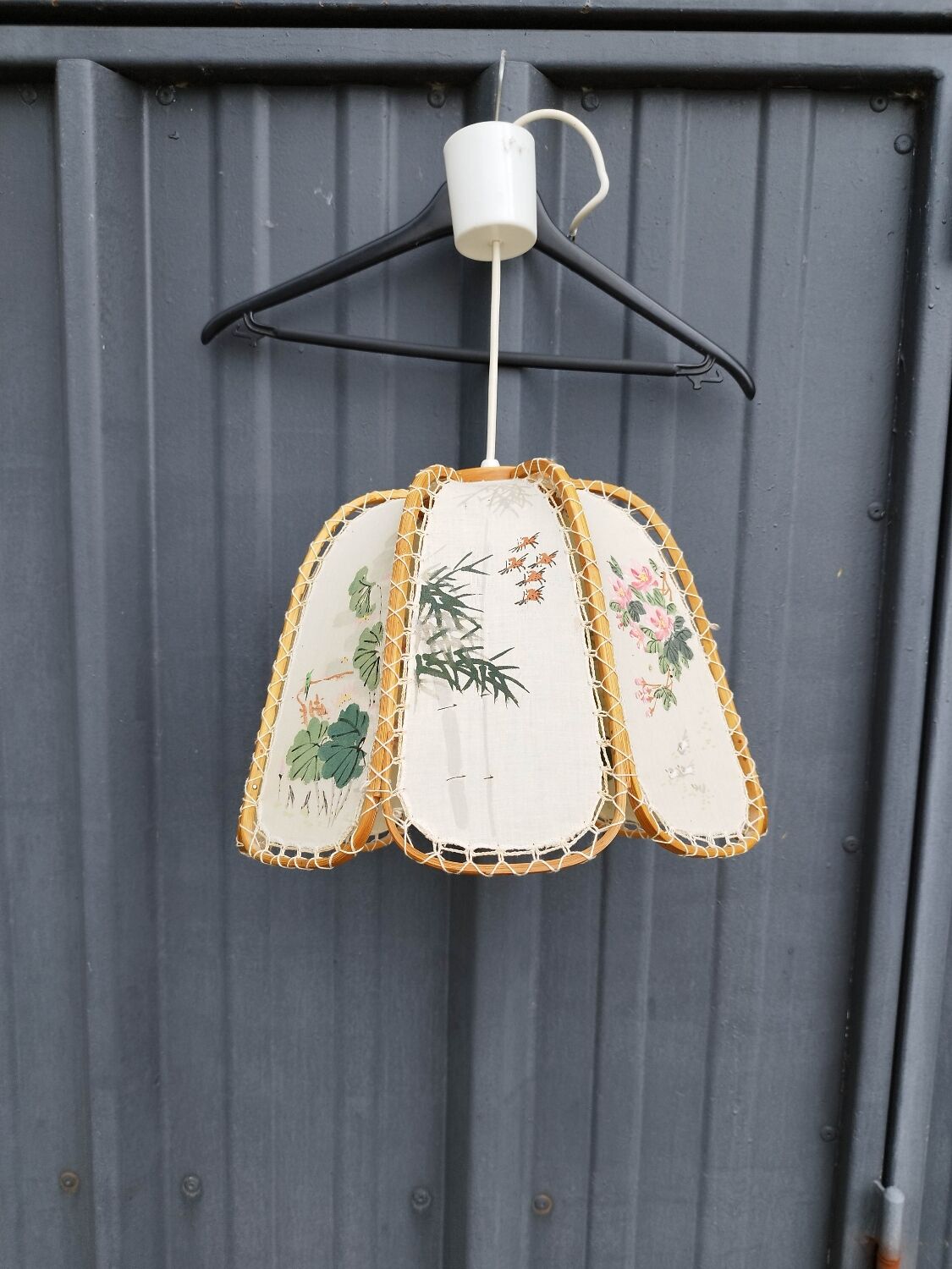 Suspension lampshade fabric vintage japanese pattern