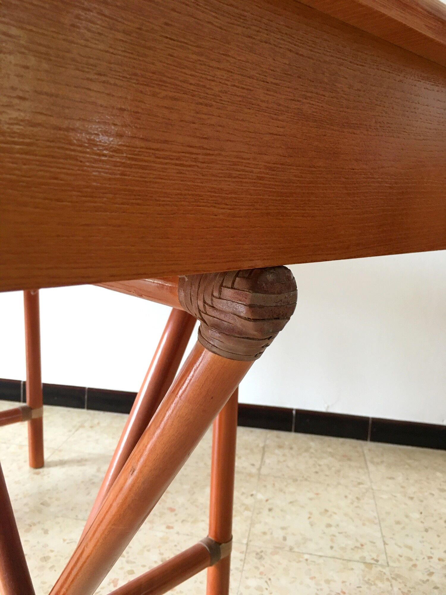 Italian office Roberti Rattan vintage 80s