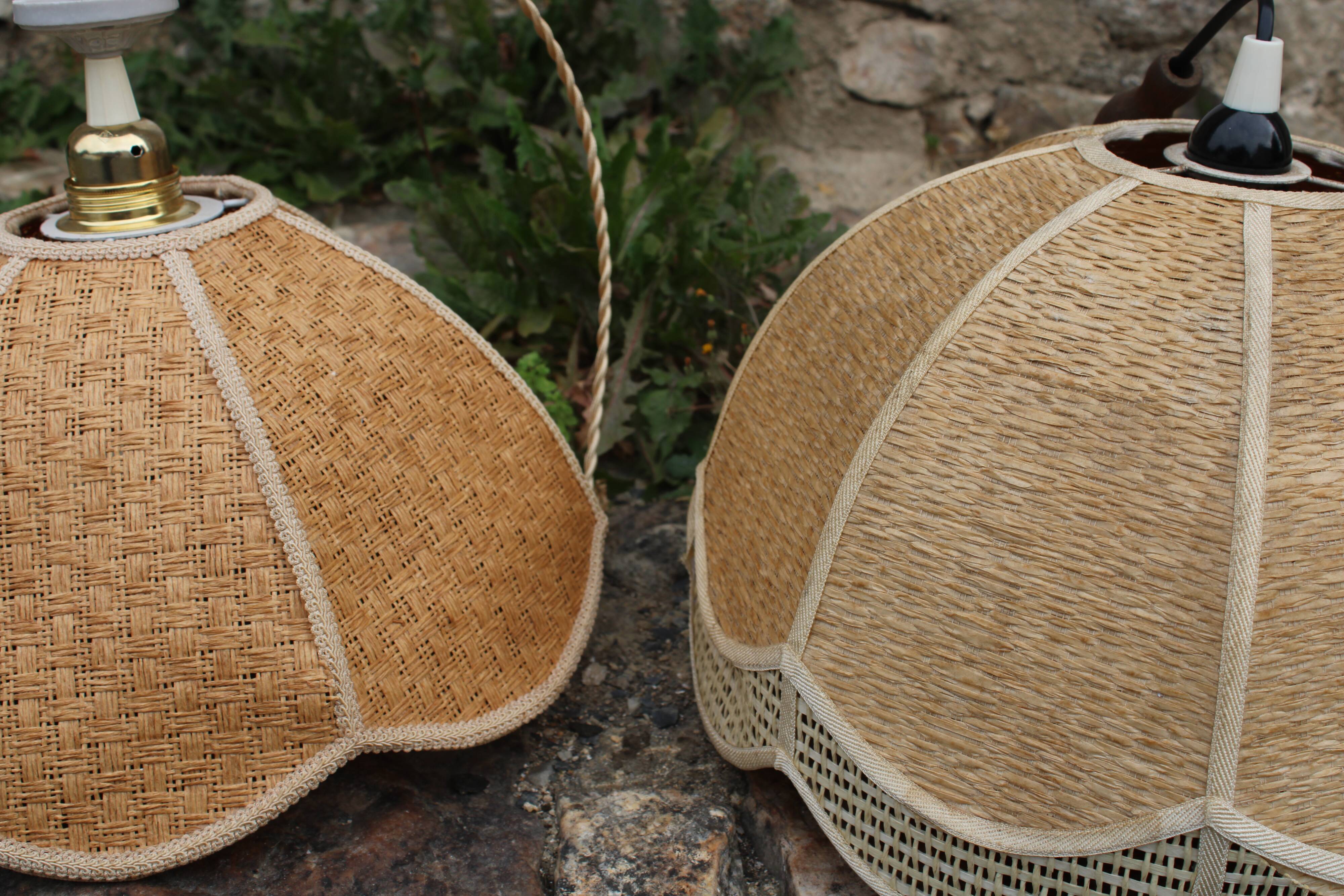 Realectrified rattan flower suspension