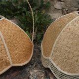 Realectrified rattan flower suspension