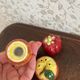 Salt and pepper shakers in slurry fruit