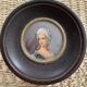miniature portrait of an elegant woman, hand-painted by the painter Hil