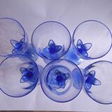Blue tulip water glasses