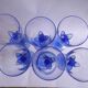 Verres à eau tulipe bleus