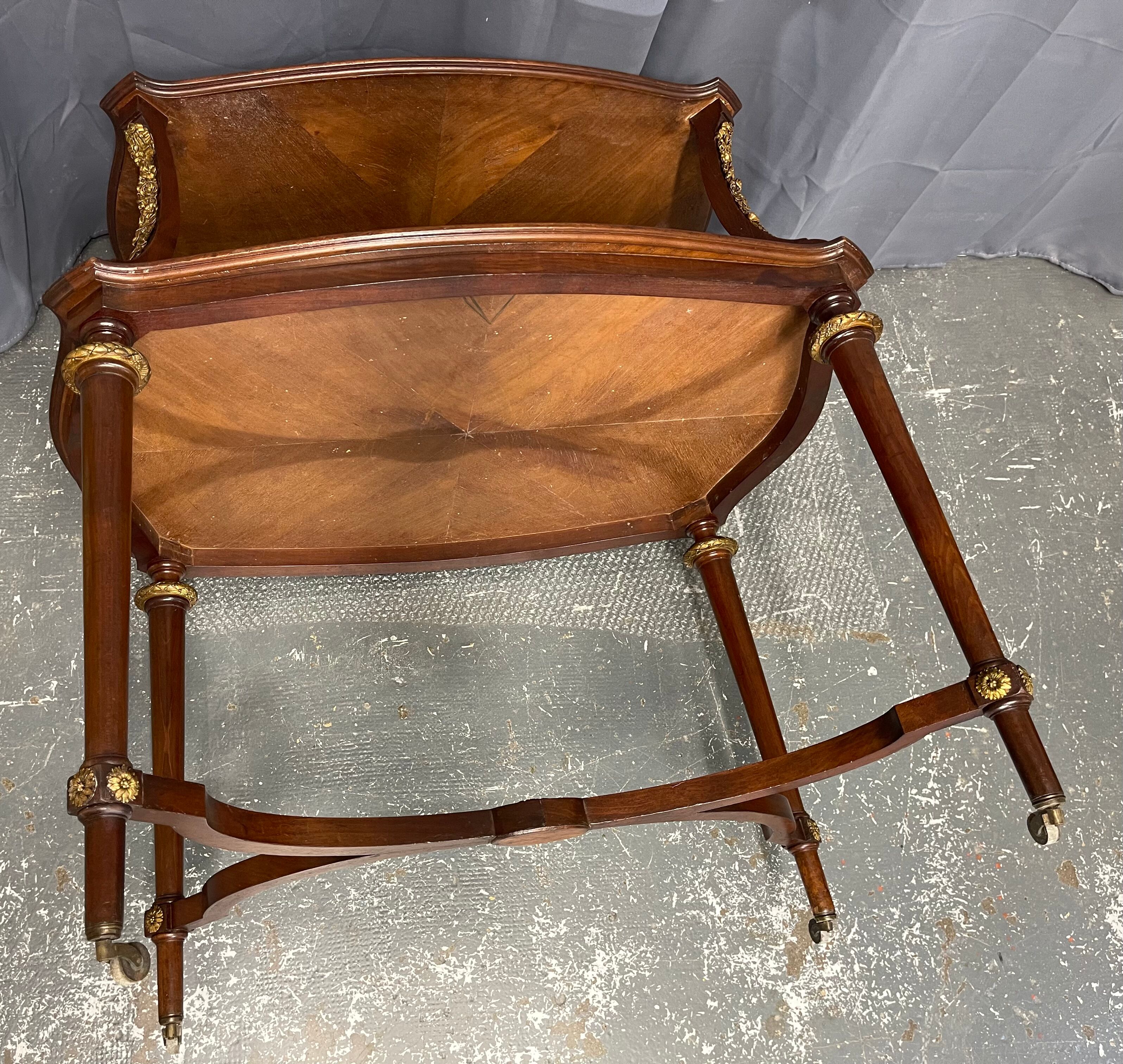 Tea table, marquetry living room table, early 20th century