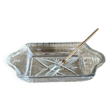 Crystal salad bowl for appetizers BOHEMIA, Czechoslovakia 1970s