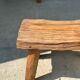 Small side table or stool in blond teak H:30 L43 l27