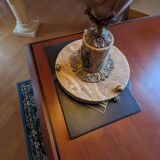 Bronze and marble desk lamp in Art Deco style