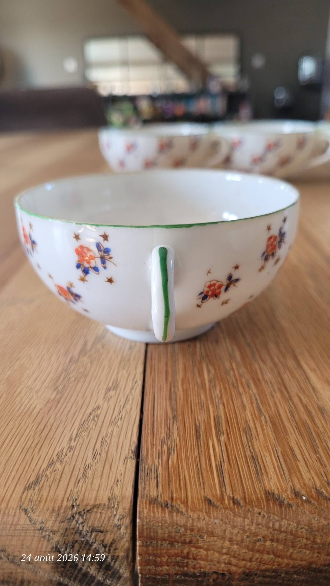 4 antique fine porcelain cups