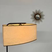 Vintage French design metal and brass floor lamp from the 1950s, Arlus