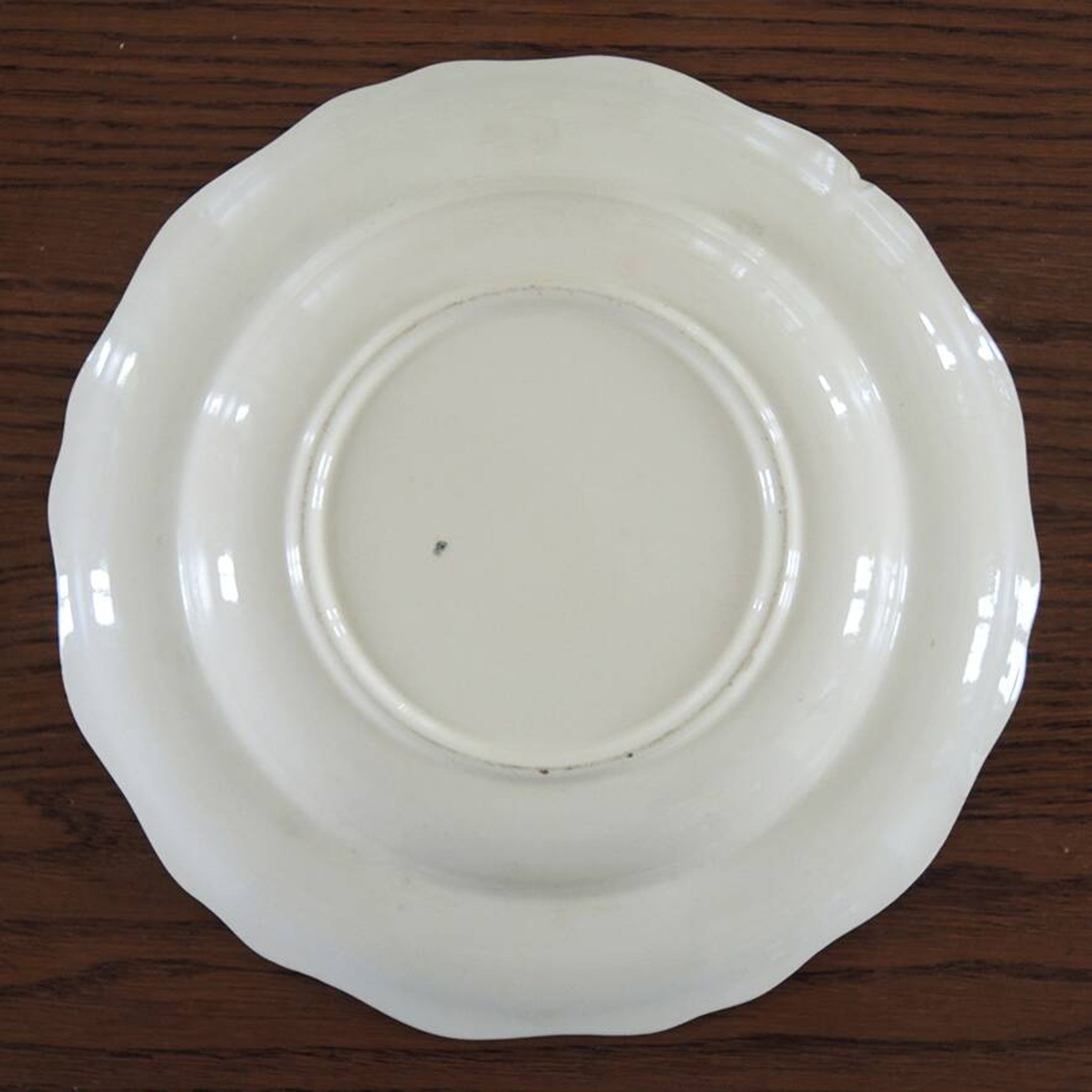 Old Hand Painted Earthenware Rooster Deep Plate