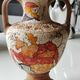 Reproduction Greek Amphora vase in terracotta, cracked effect - Greek Gods/Deities. Signed