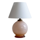 Art Deco pink opaline lamp
