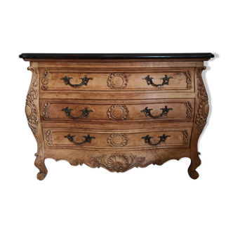 Louis XV-style Bordeaux chest of drawers redesigned