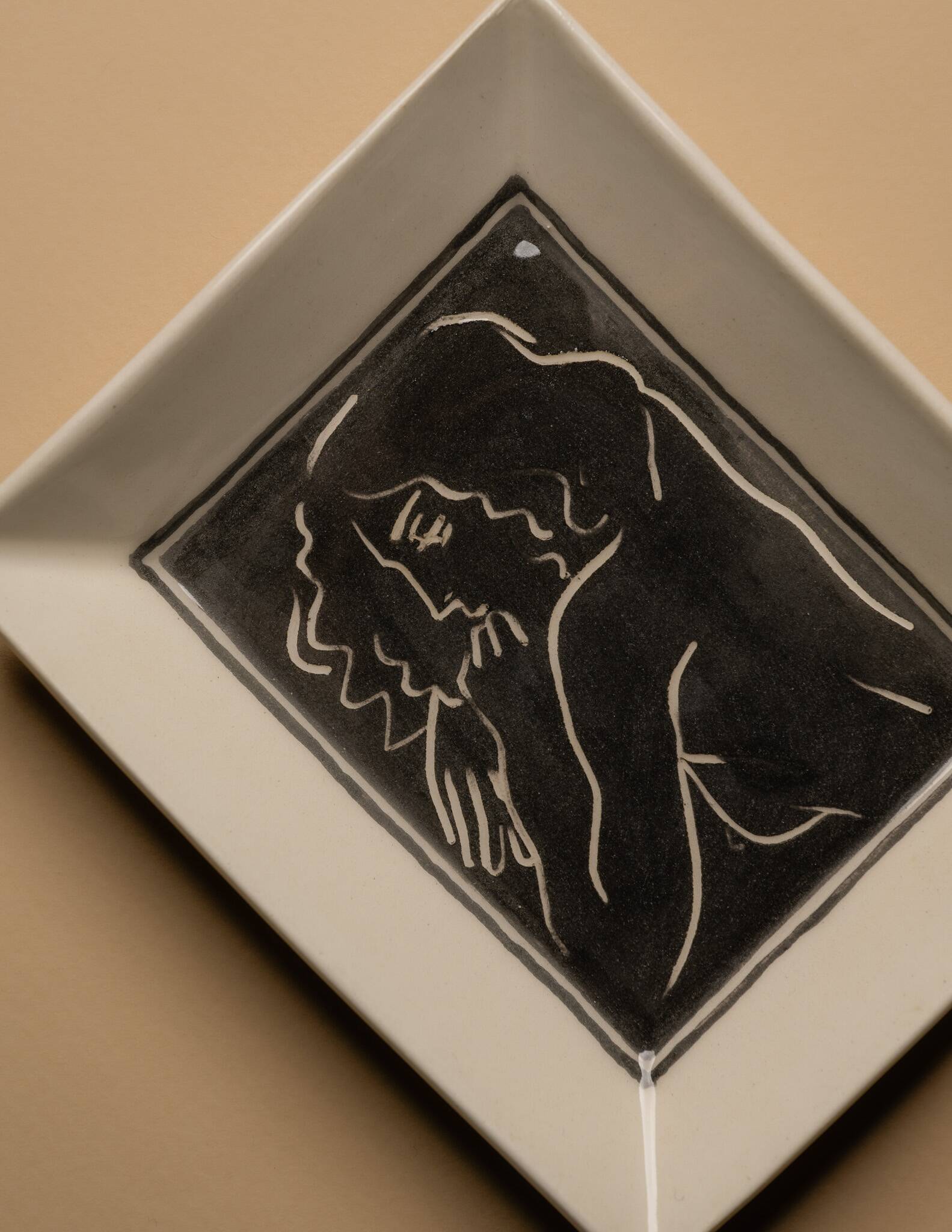WHITE CERAMIC WOMEN'S POCKET TRAY