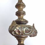 Pair of gilded bronze candle holders