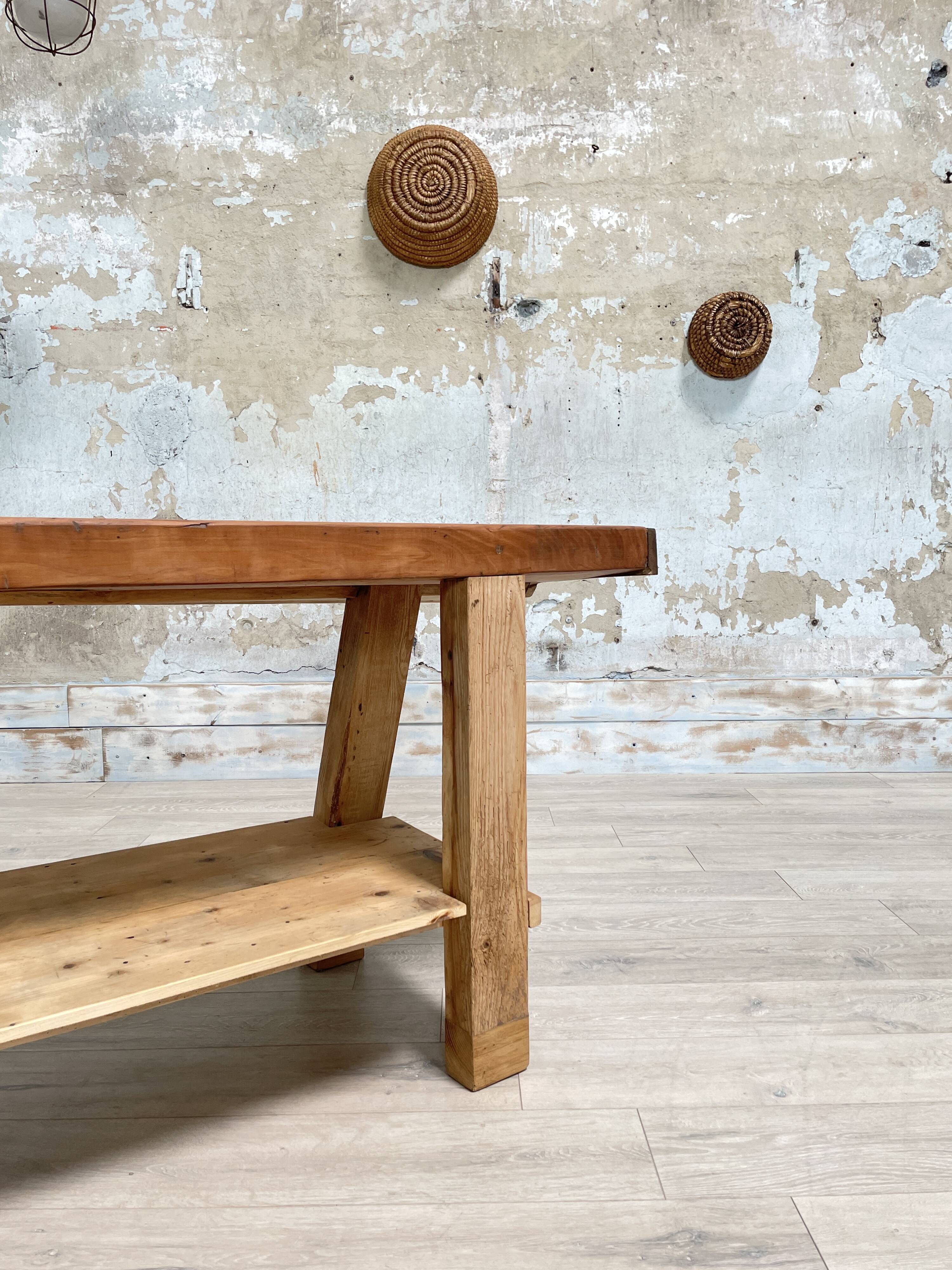 Solid wood workbench