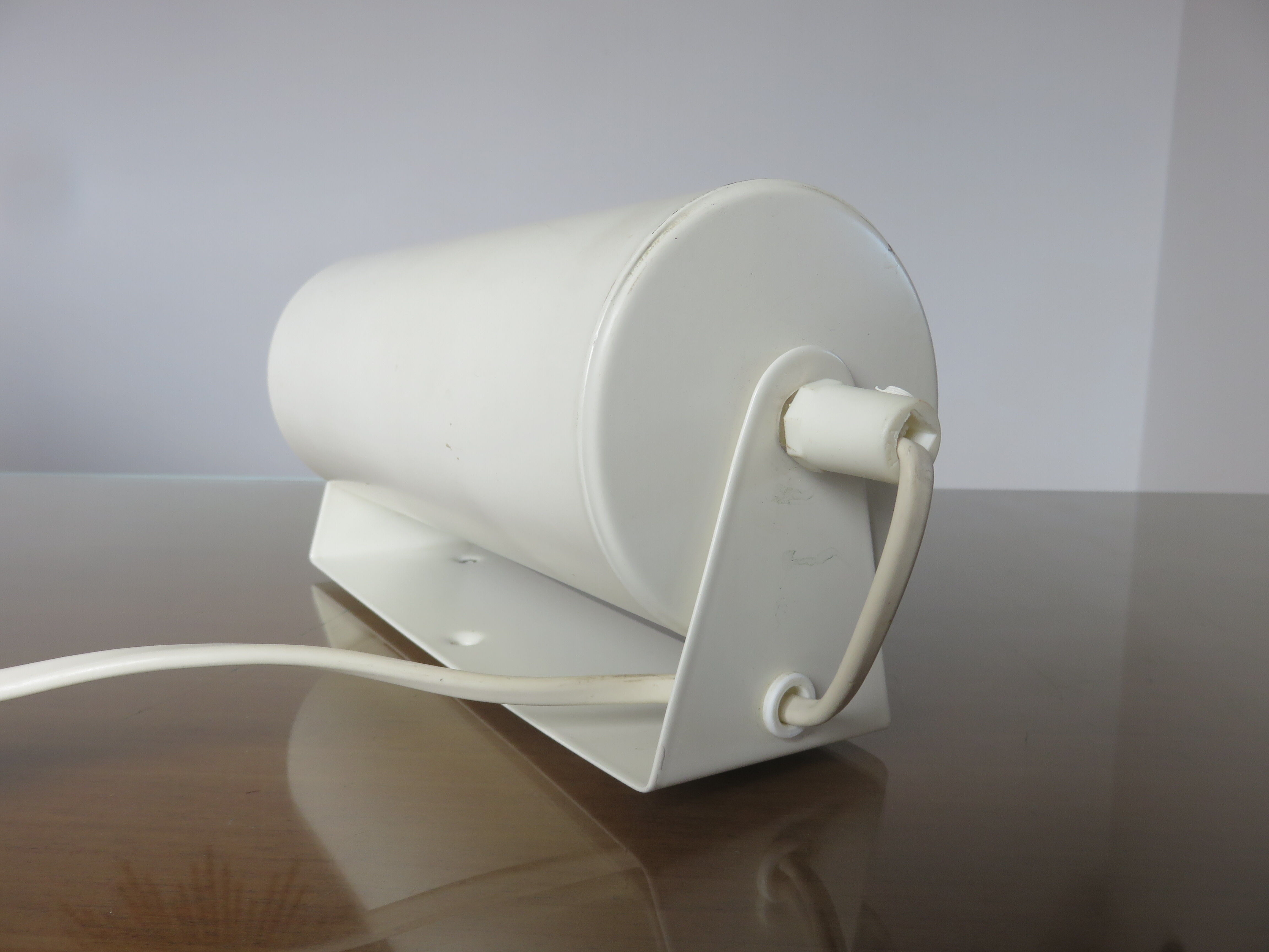 Wall lamp roll Ikea model V413 in white lacquered metal 1980