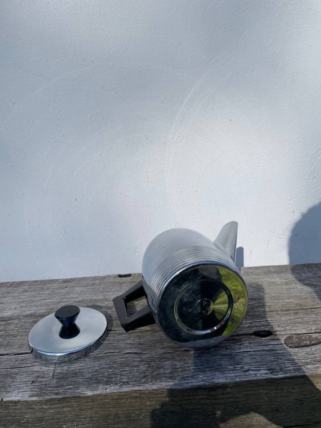 1970s stainless steel teapot