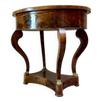 Gueridon, Mahogany Coffee Table from the Empire Period, 19th Century