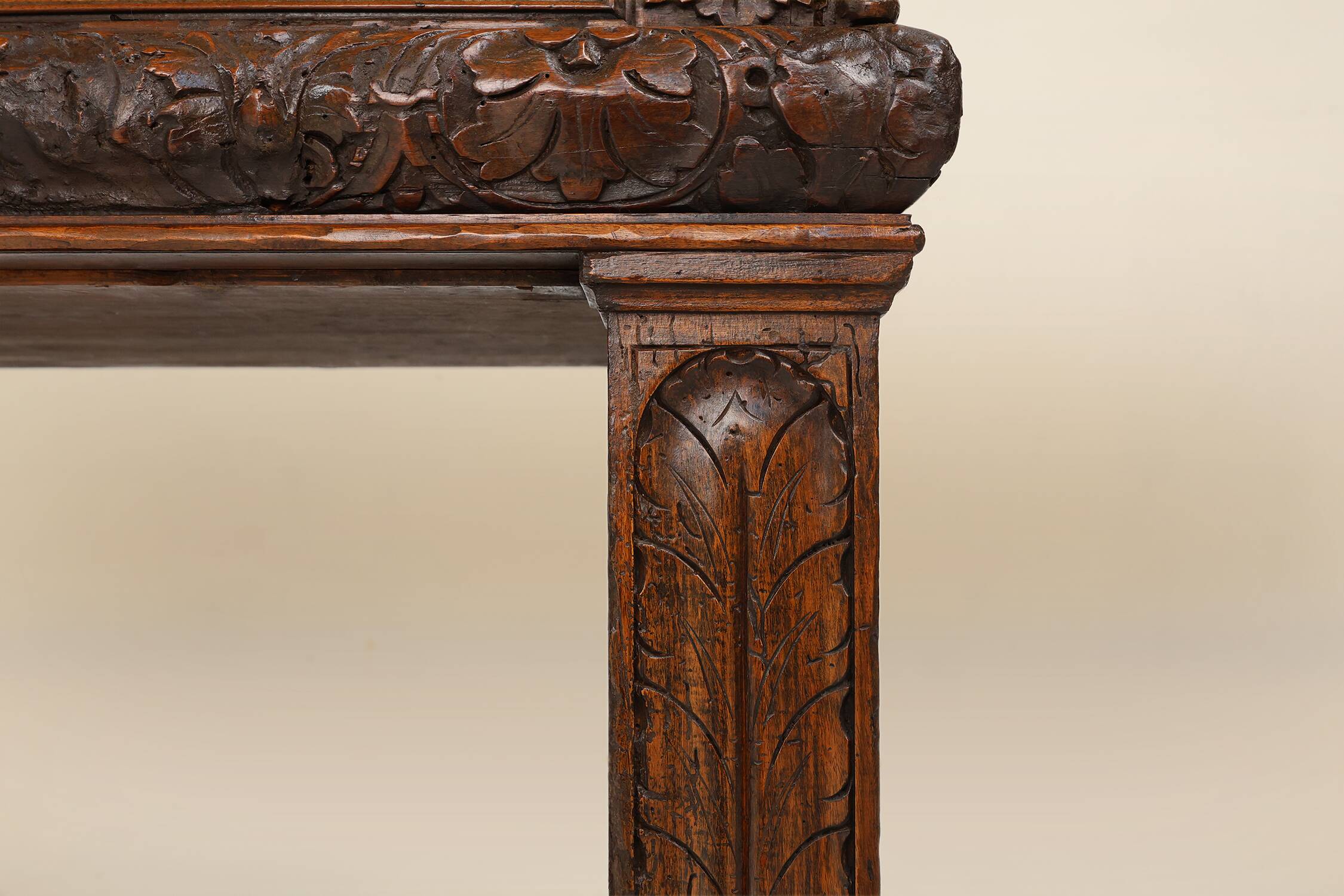16th Century Italian Renaissance Cabinet in walnut with rich carvings