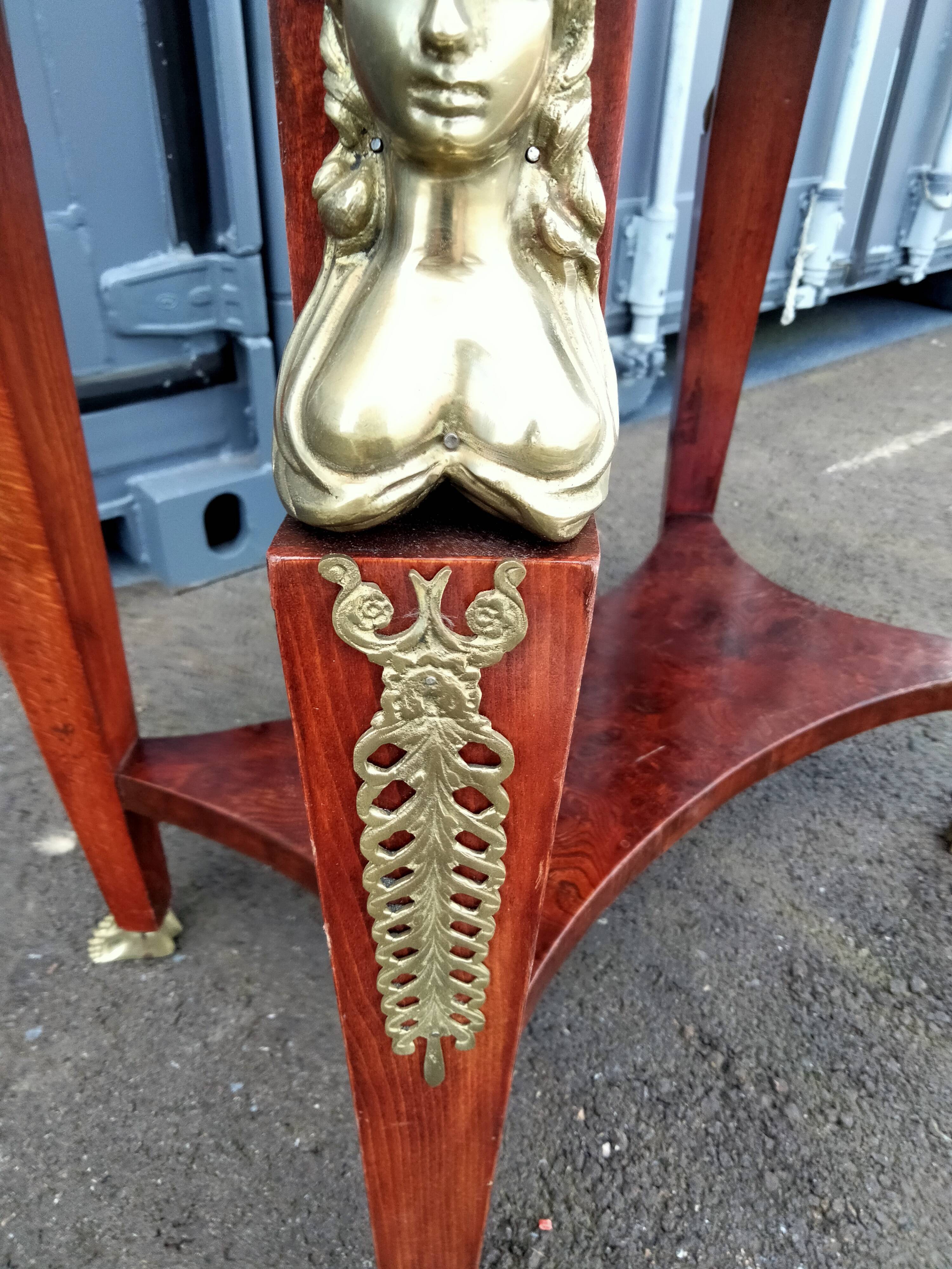 Table gueridon old decoration bronze empire