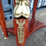 Table gueridon ancien décor bronze empire