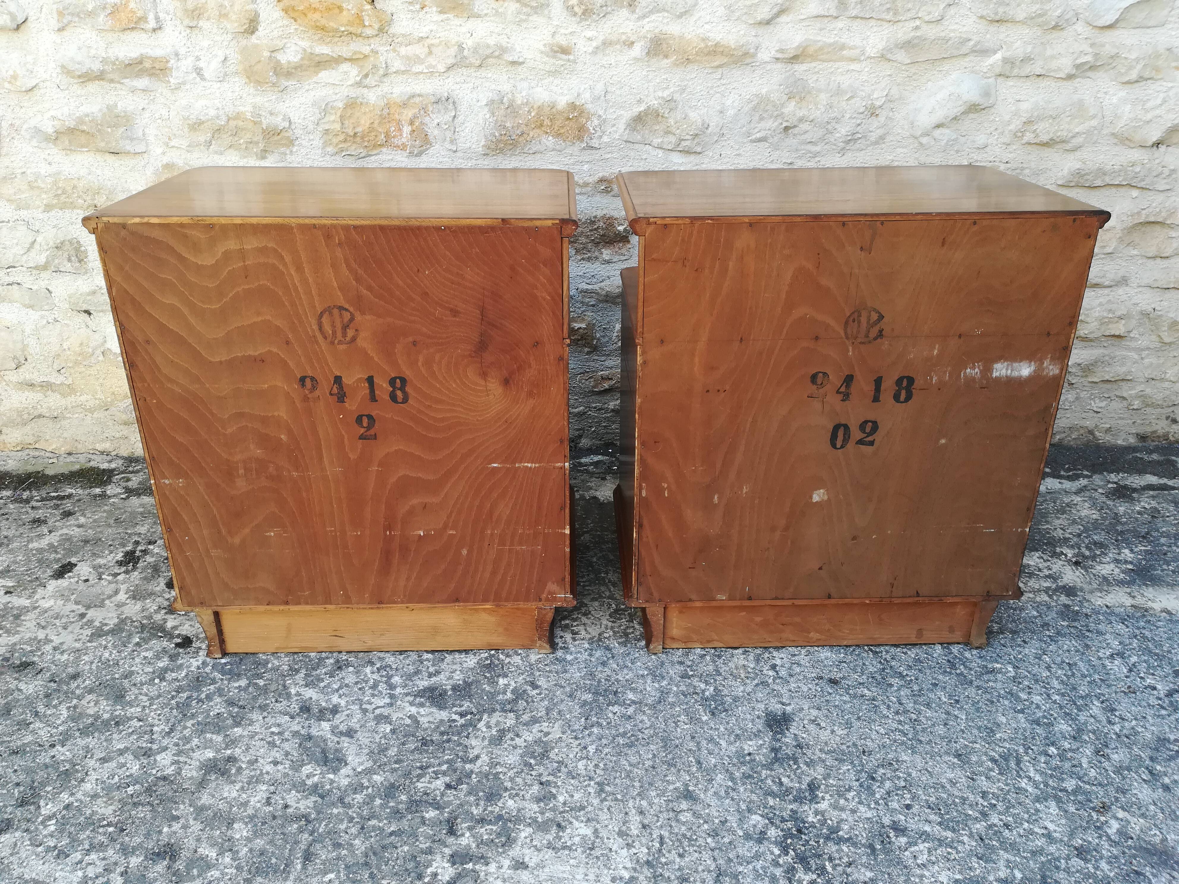 Walnut bedside tables